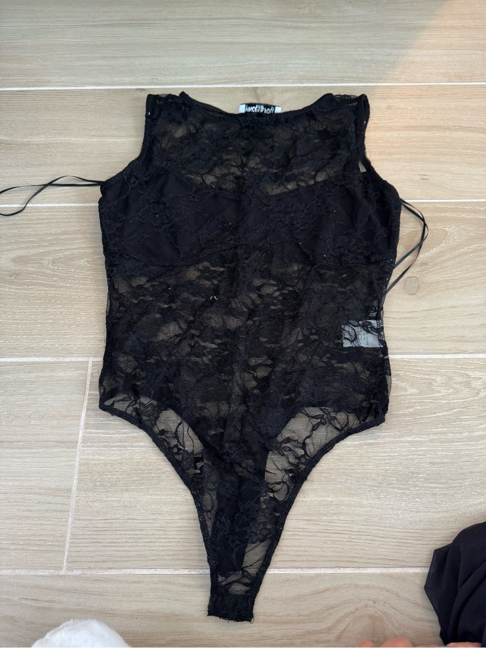 Princess Polly Black Floral Lace Bodysuit